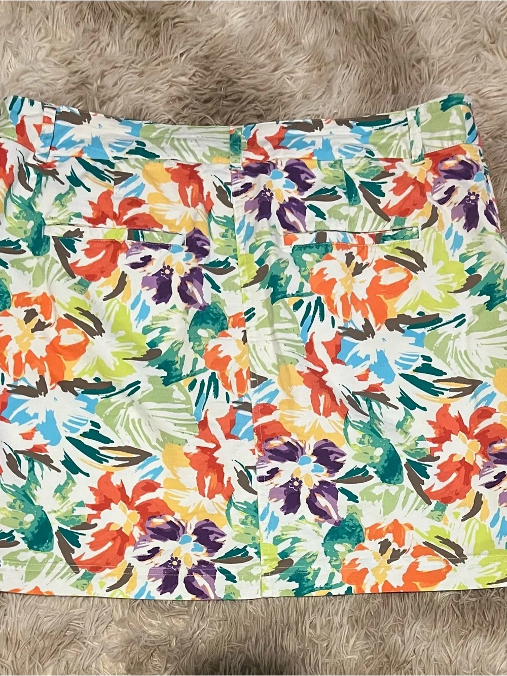 Christopher & Banks Multicolor Floral Skort - Bright Floral Size 16